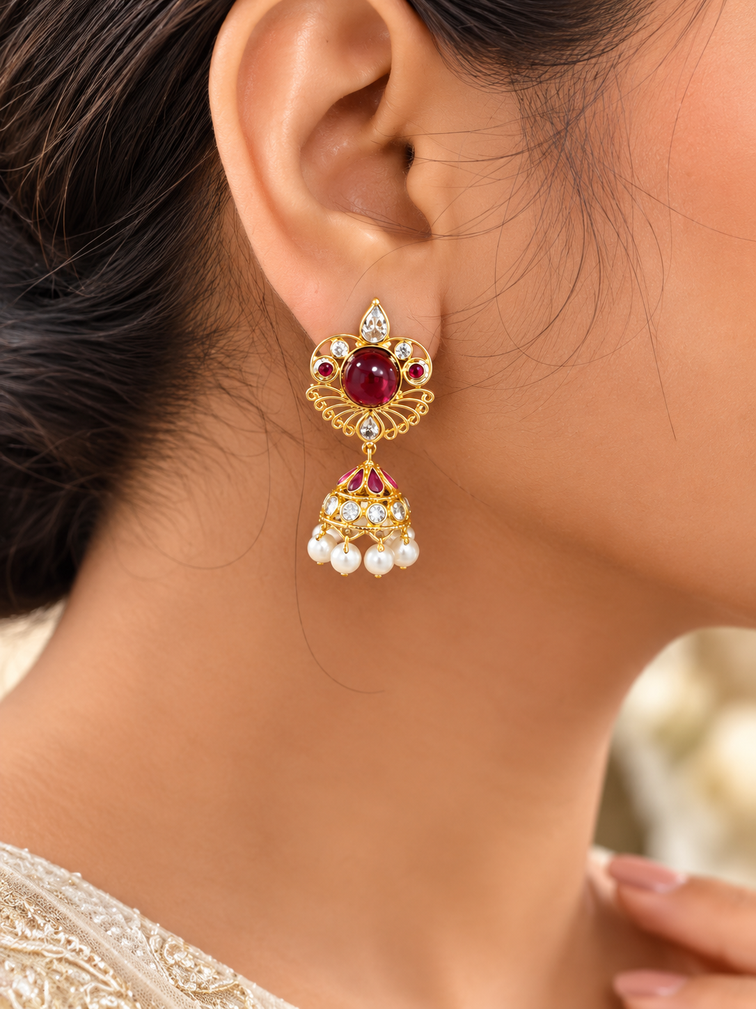 Chameli Drop Necklace Set