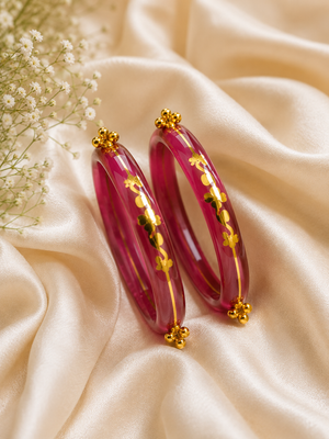Arnika Wine Bloom Designer Bangles