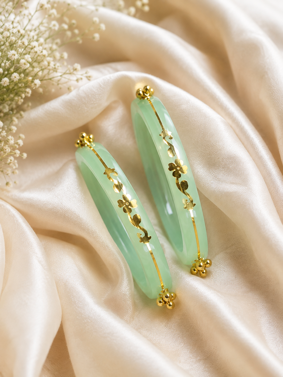 Arnika Pista Bloom Designer Bangles