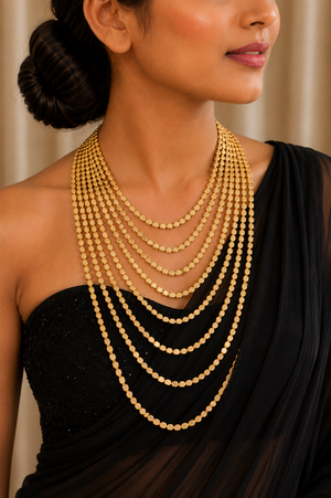 Mogra Golden Cascade Necklace