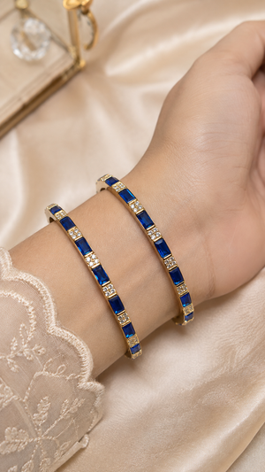 Giti Blue Bangle-2pc set
