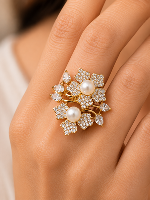 Darya Pearl Blossom Luxe Statement Ring