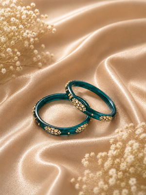 Raunak Royal Elegance Kundan Bangles (Set of 2pcs)