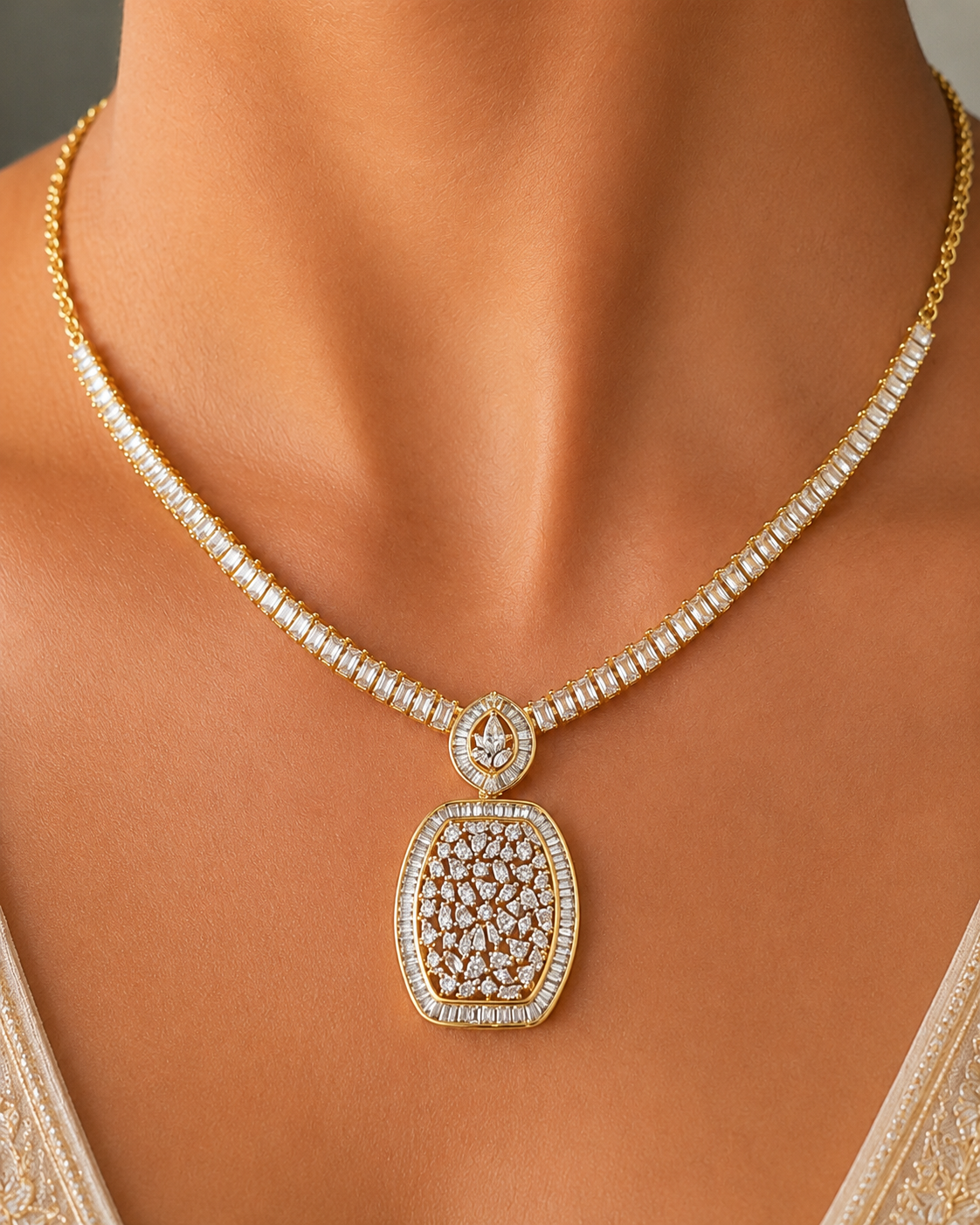 Poppy Jaal Motif Necklace Set