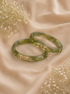 Raunak Royal Elegance Kundan Bangles (Set of 2pcs)