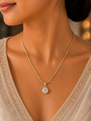 Aliza Dewdrop Solitaire Necklace Set