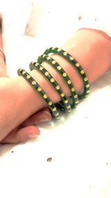 Ishq Acrylic WithBrass Plated flower Bangles