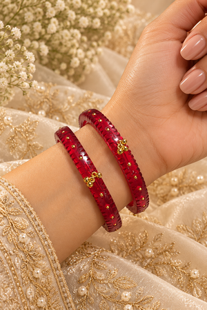 Red Ghungroo Bangles