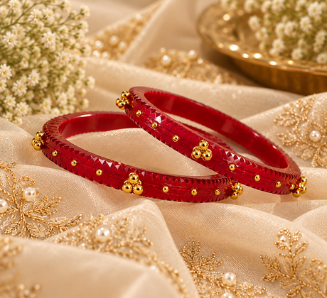 Red Ghungroo Bangles