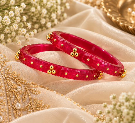 Pink Ghungroo Bangles