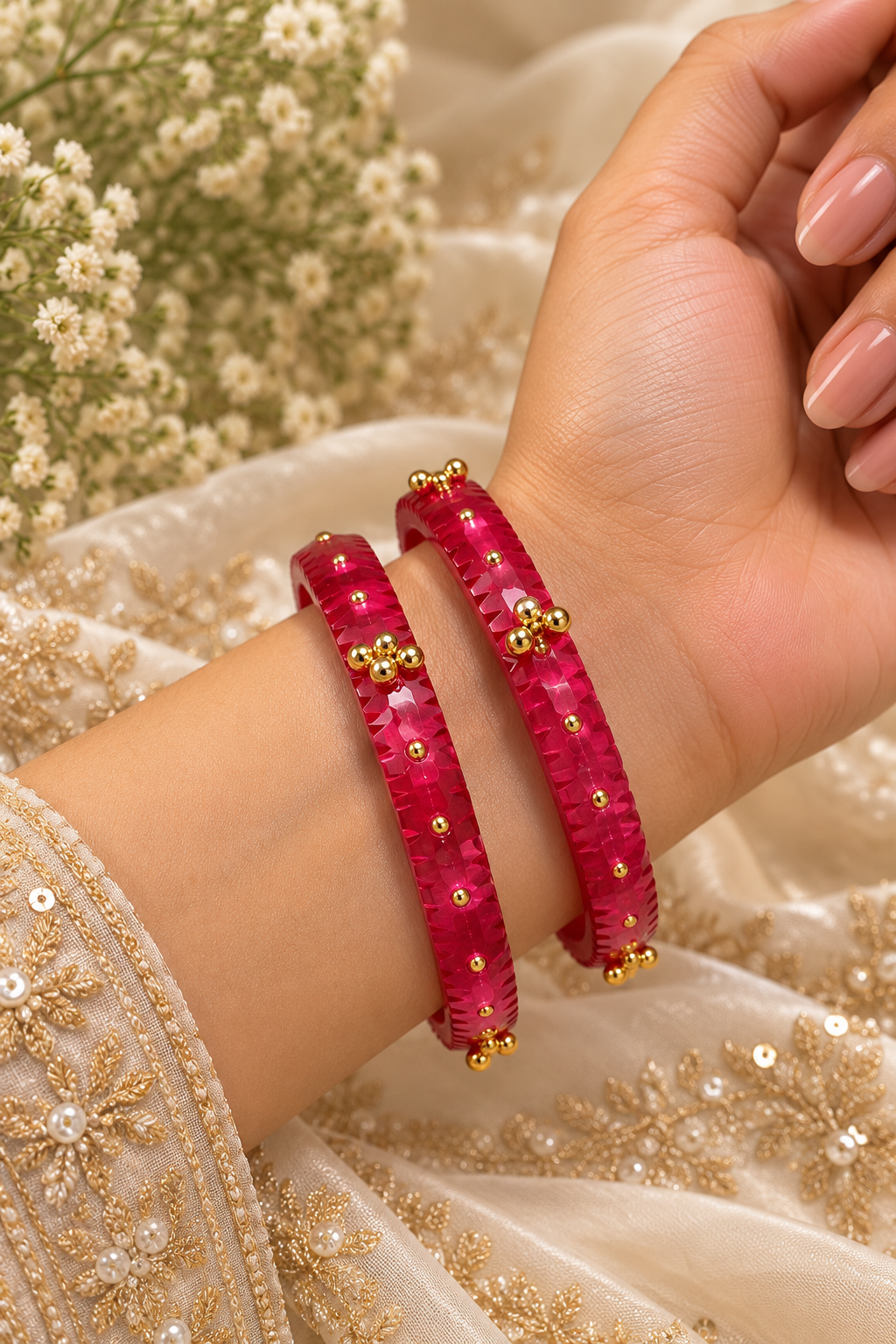 Pink Ghungroo Bangles