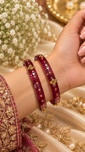 Wine Ghungroo Bangles