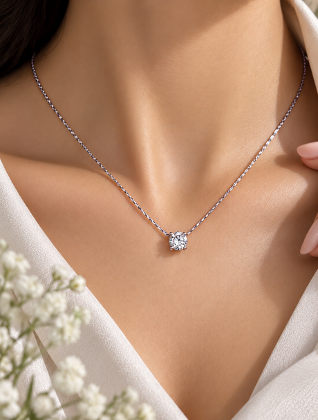 Lumière Solitaire Pendant Necklace