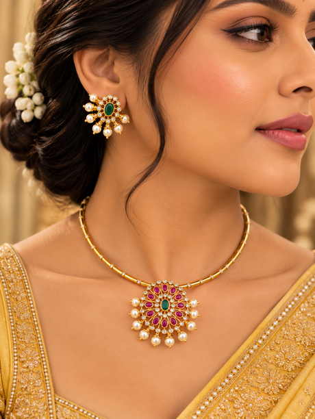 Emerald Royale Heritage Necklace Set