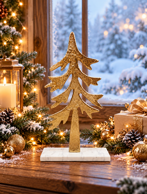 Golden Christmas Tree Small - Christmas decor