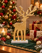 Aurelia Golden Reindeer Sculpture - Christmas decor