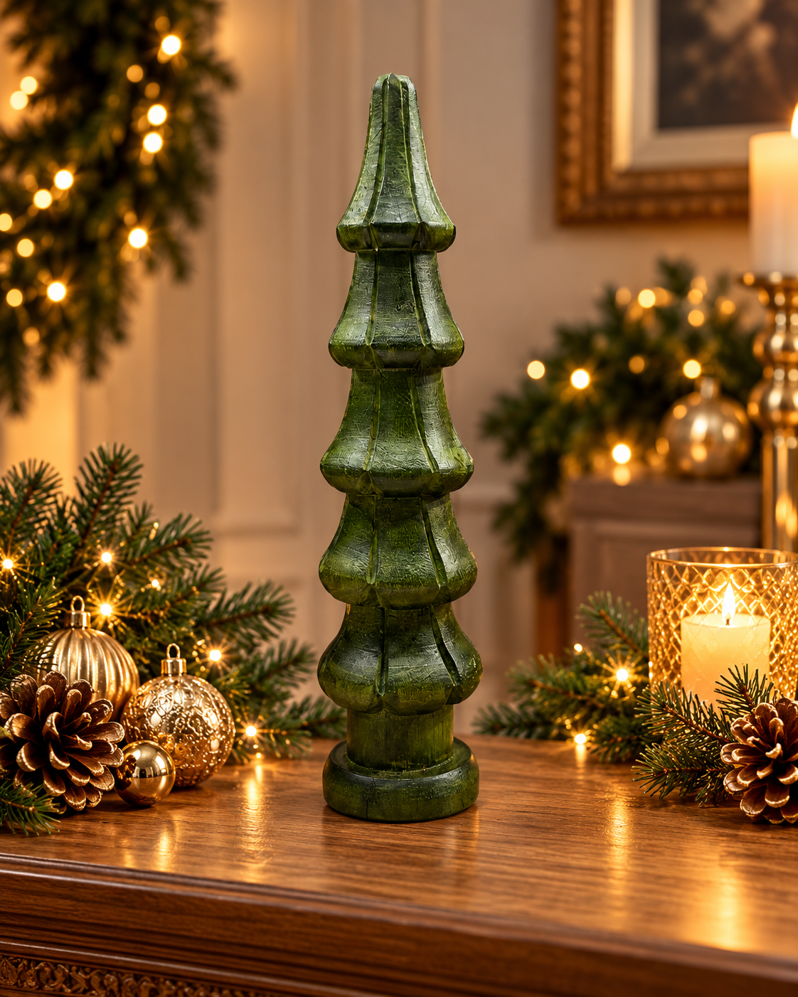 Emerald Luxe Tiered Christmas Tree Décor - Christmas decor