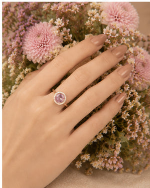 Alina Pink Emerald Spark Ring