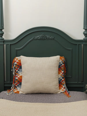cushion cover with colorful Macrame Tassels - Square