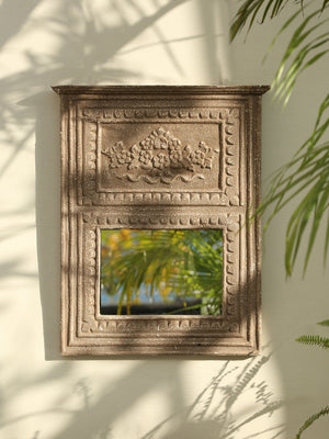 Brown distress finish French style MDF mirror in distress finish MIRROR revivehome