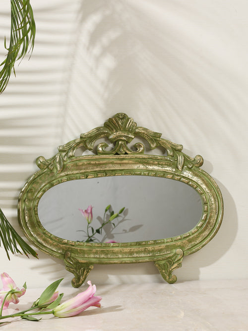 Green Mirror with Gold Foiling MIRROR by ReviveHome