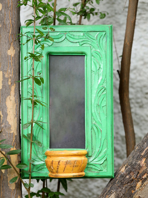 green and yellow mirror WALL DECOR by ReviveHome