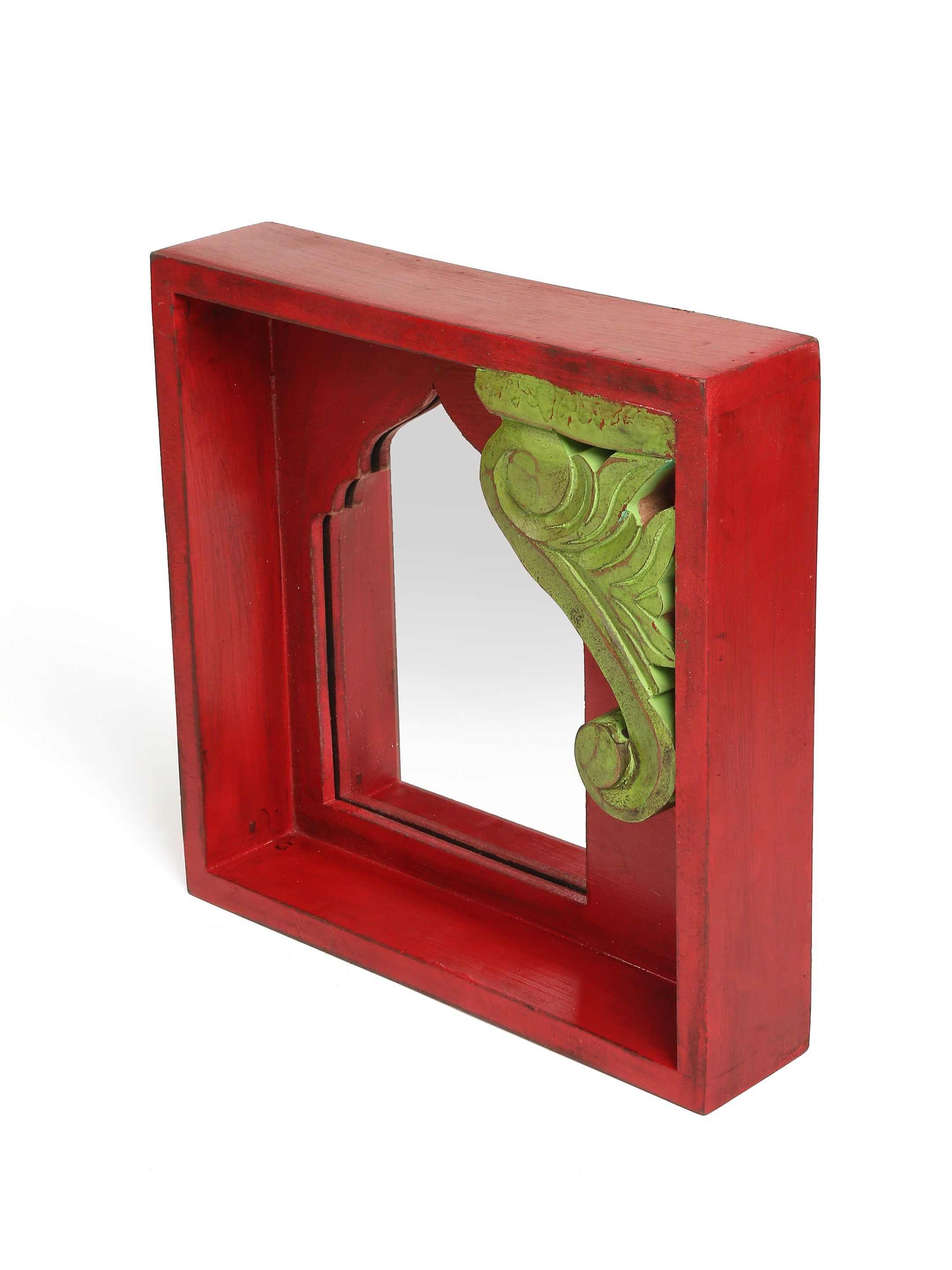 Mirror - Antique Red and Green