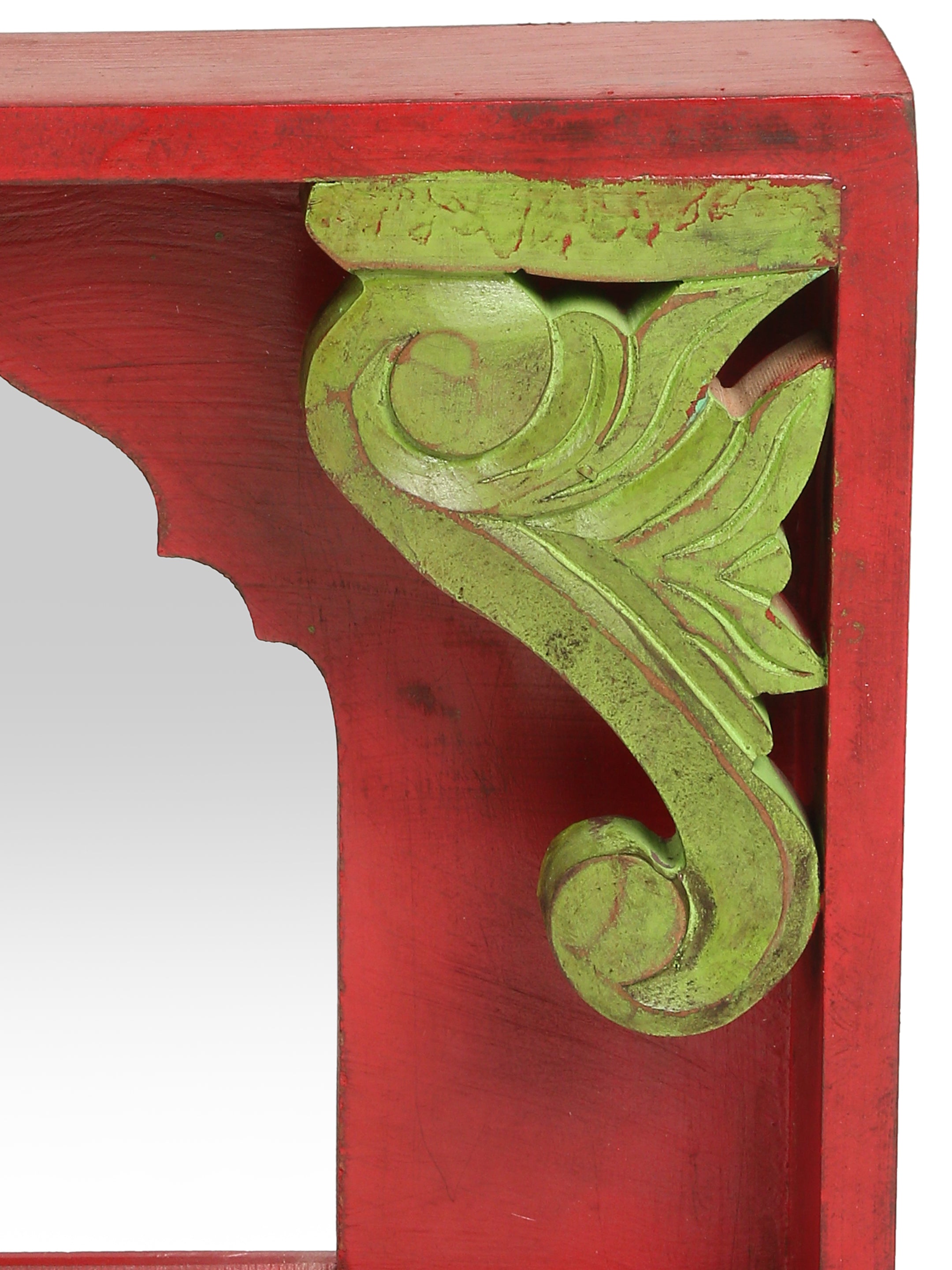 Mirror - Antique Red and Green