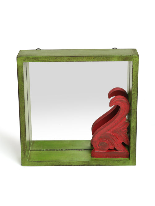 Mirror - Antique Green and Red