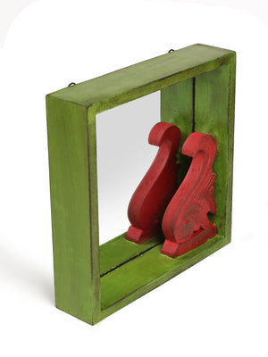 Mirror - Antique Green and Red