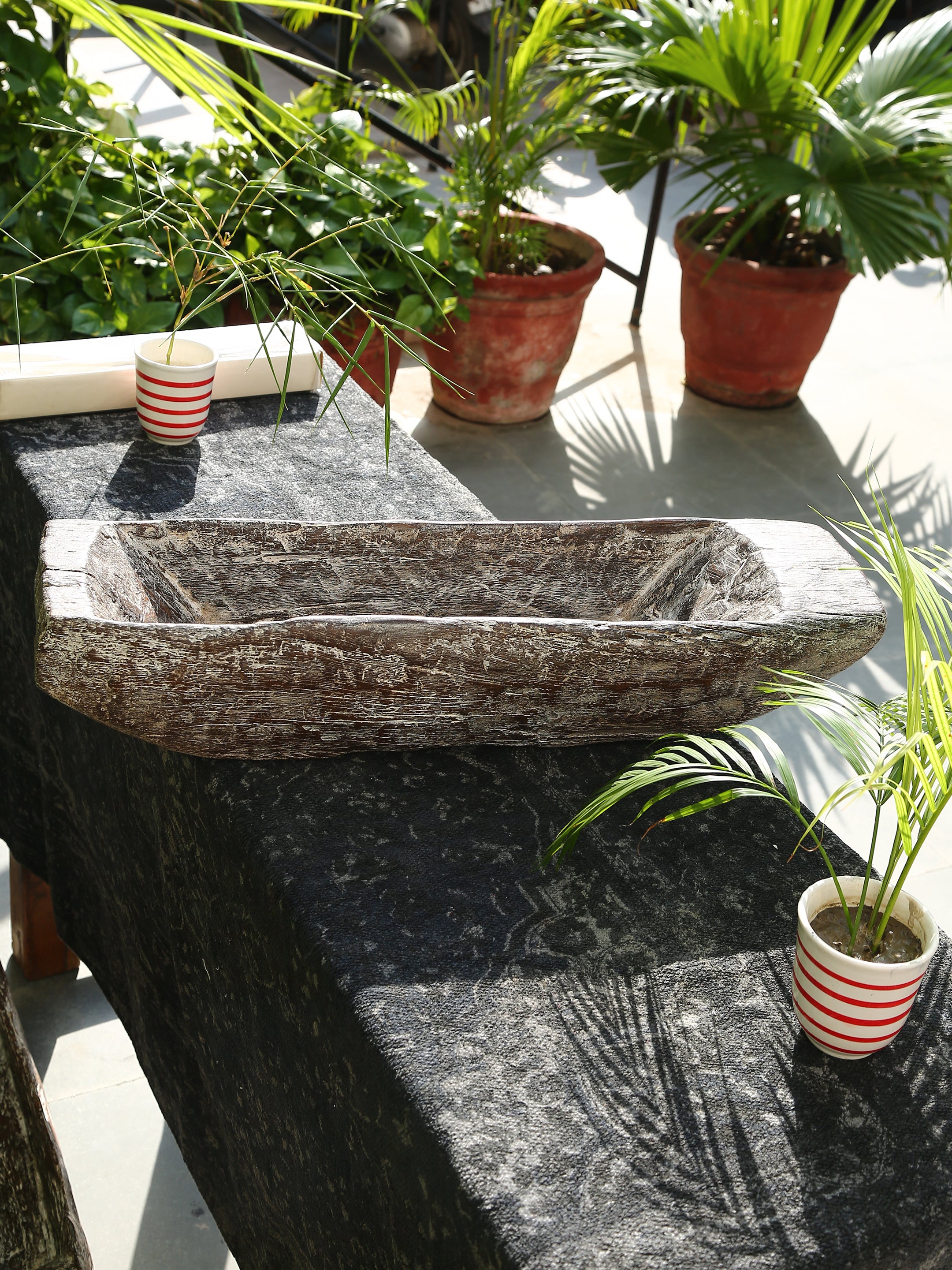 Planters assorted wooden rustic