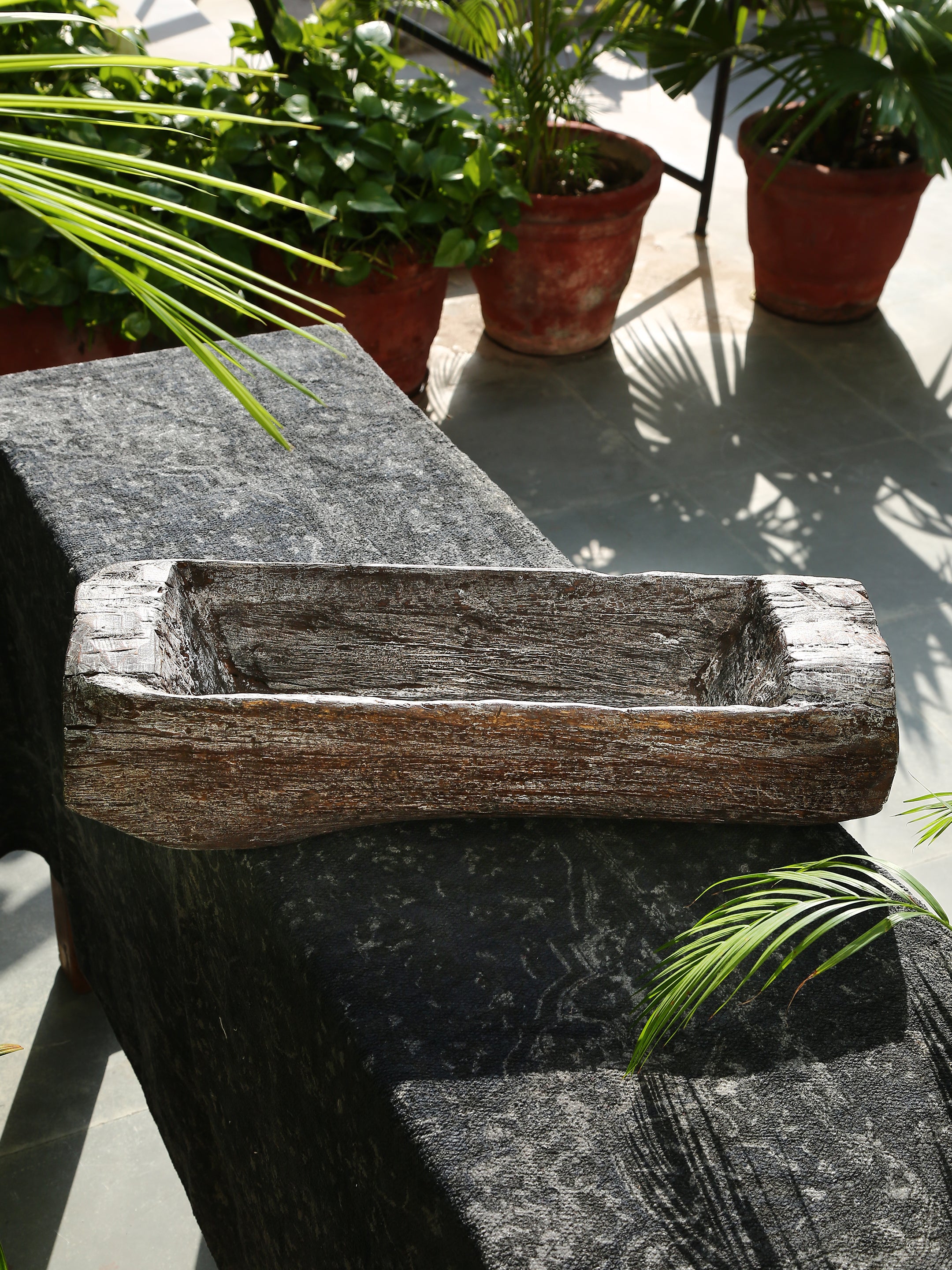 Planters assorted wooden rustic