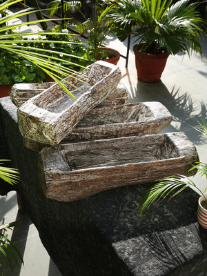 Planters assorted wooden rustic