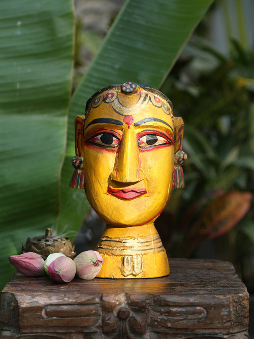 MA Amba Wooden sculpture RELIGIOUS STATUE by ReviveHome