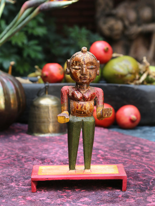 Vintage Gangaur Wooden Doll color